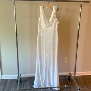 Floor length wedding dress